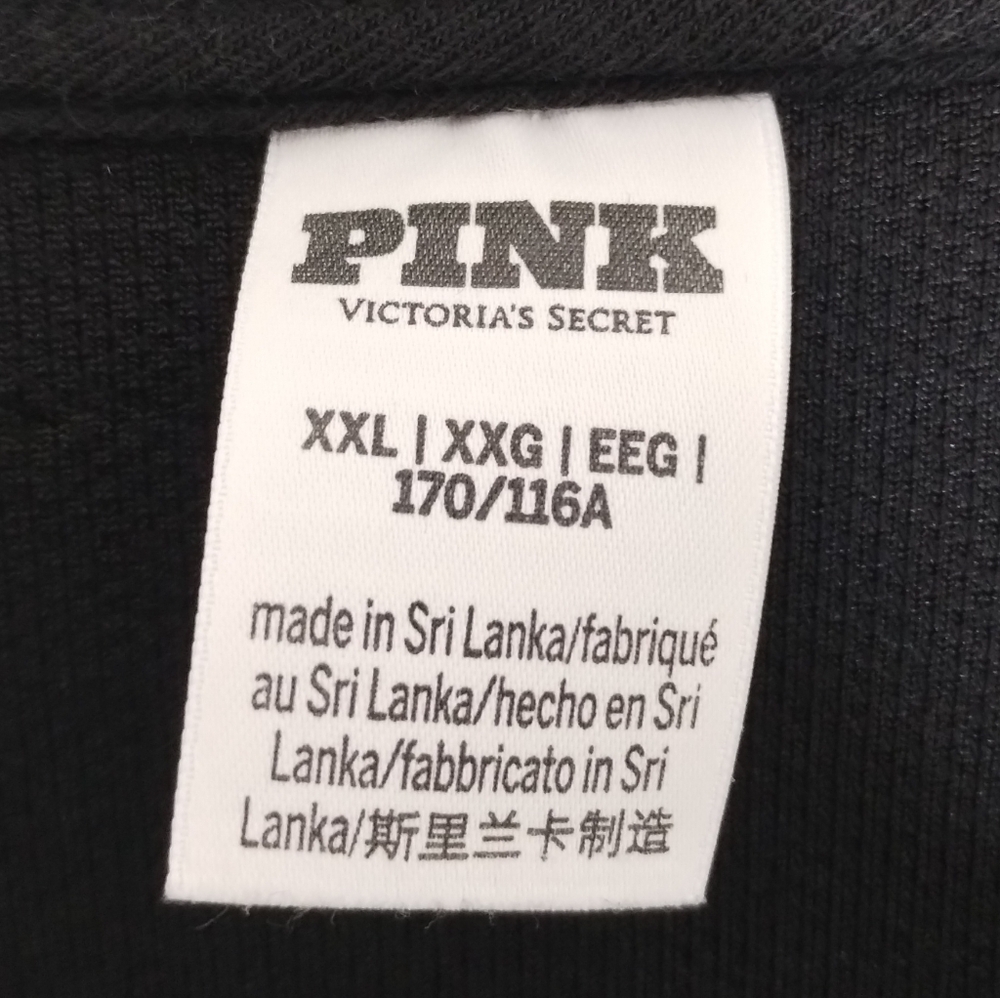 PINK VICTORIA’S SECRET Pure Black Polo Dress Size XXL - Picture 5 of 6